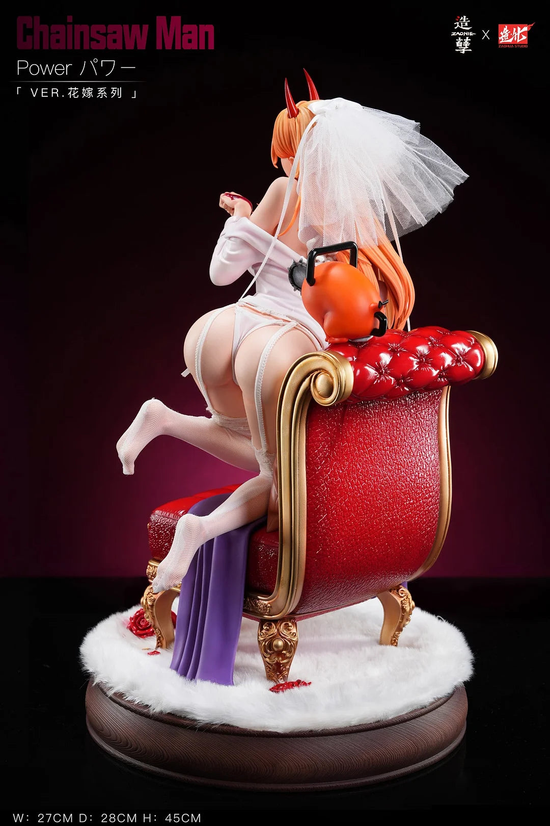 [Warehouse in stock] Zao Hua x Zao Nie Studio - Statue - Chainsaw Man - Wedding ver. Power & Pochita